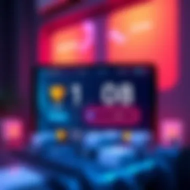A graphic showing a mockup of a rewards screen with a proposed point counter feature highlighted