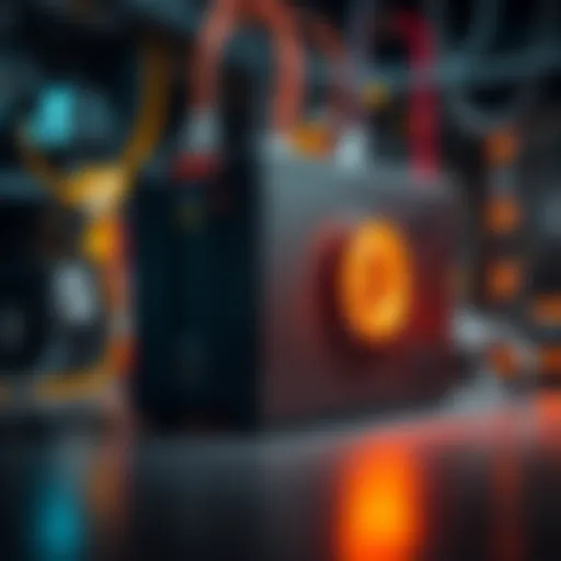 A lightweight, portable Bitcoin miner designed for efficient cryptocurrency mining using free electricity, showcasing its sleek design and performance capabilities.