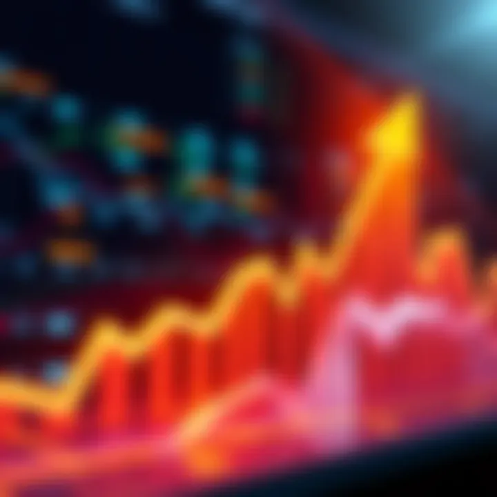Positive Market Trends Graph showing upward market trends with arrows indicating growth and optimism in 2025 economy