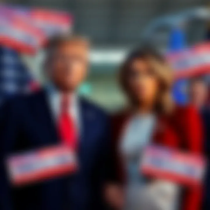 President Trump and First Lady standing together with concerned expressions, surrounded by news headlines about asset withdrawal