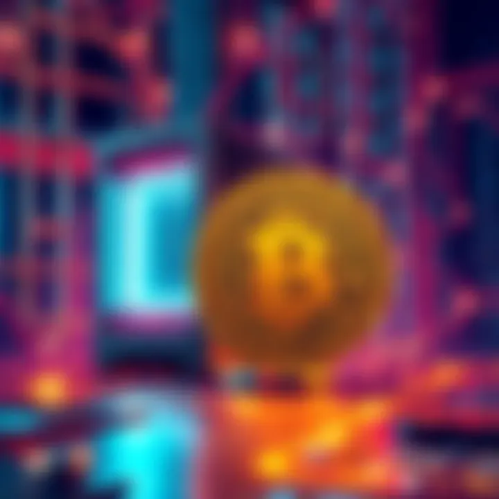 Quantum Computer and Bitcoin An illustration showing a quantum computer alongside a Bitcoin symbol, highlighting the connection between quantum computing and cryptocurrency security.