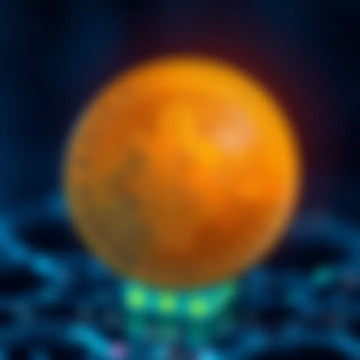 A visual representation of a quantum computer alongside a Bitcoin symbol, emphasizing the potential risk to blockchain security.