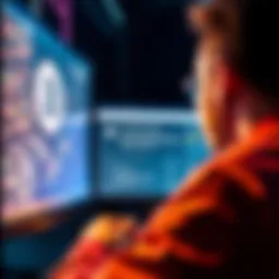 A person looking at a computer screen with a cryptocurrency wallet interface, showing a warning about sending Litecoin to the wrong network.