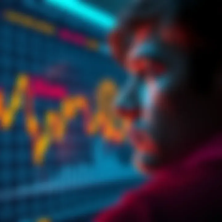 Person looking at a Bitcoin chart with a regretful expression, symbolizing missed investment opportunities.
