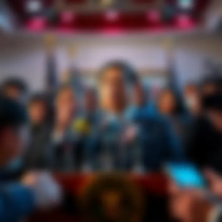 Rep. Garcia Questions Trump's Pardon Rep. Robert Garcia holds a press conference demanding answers on Trump's pardon of Changpeng Zhao, surrounded by reporters and cameras.