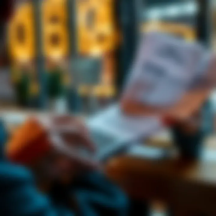 A person calculating crypto staking earnings with a calculator and tax documents, focused on HMRC guidelines.