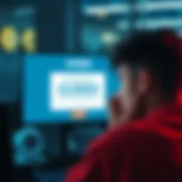 A frustrated person looking at a screen showing a closed account notice from Revolut