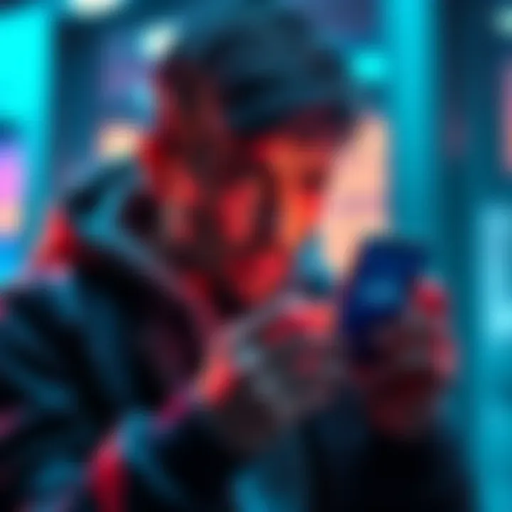 A frustrated person checking their Revolut app with a €150 limit on contactless payment displayed, showing dissatisfaction with the restriction.