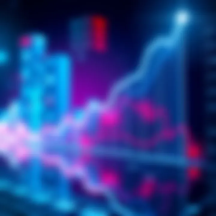 Graph showing the predicted rise of XRP prices to $15 by 2025 and $50 by 2030, with upward trend lines and financial symbols in the background.