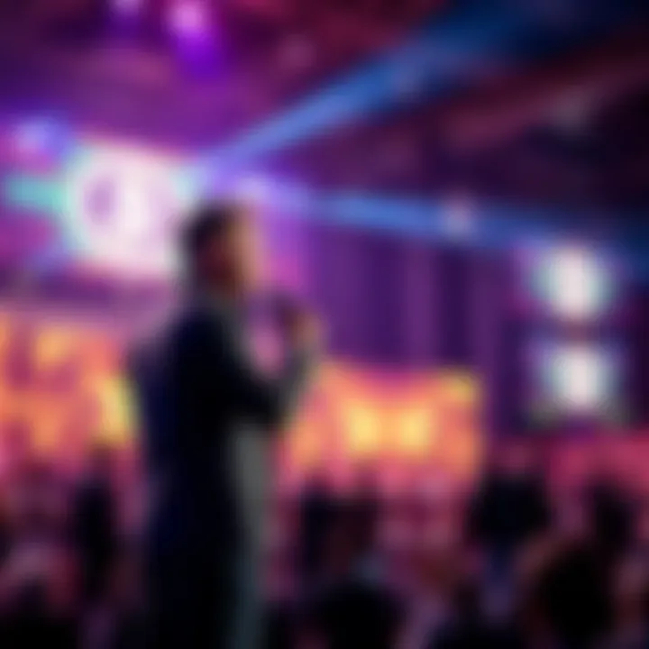 Roger Ver stands on stage discussing Bitcoin Cash at a cryptocurrency conference