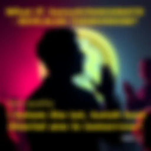 A silhouette of a person with a Bitcoin symbol in the background, representing the identity reveal of Satoshi Nakamoto. People react with mixed emotions of excitement and uncertainty.