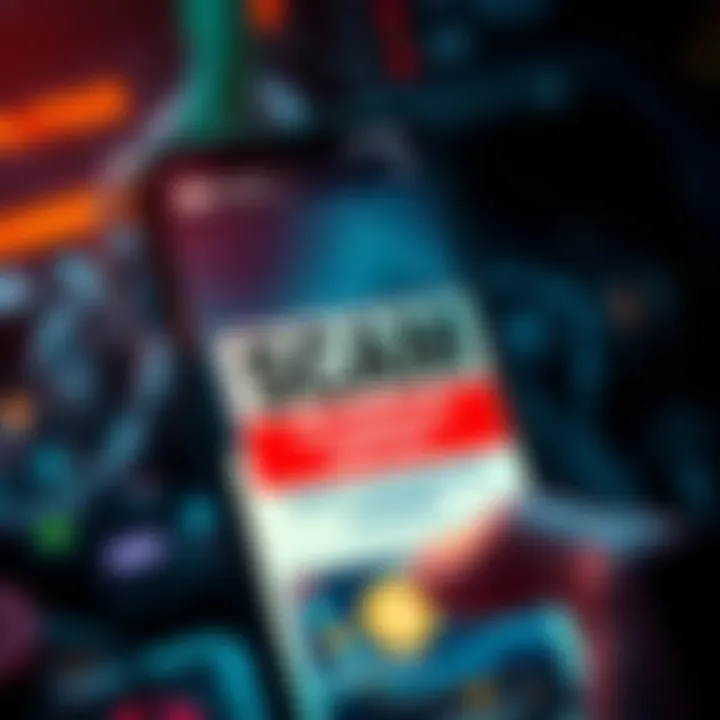 A smartphone screen displaying scam ads related to mining, creating concern among users