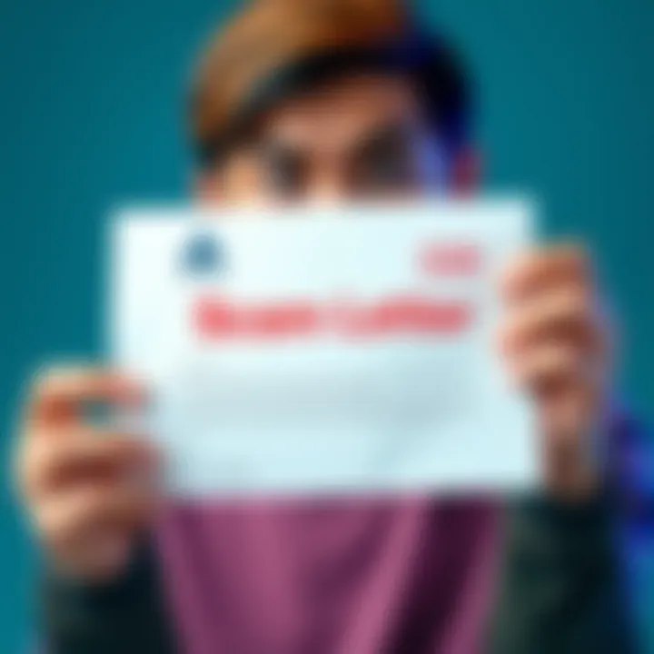A person holding a scam letter with a worried expression after using a cryptocurrency wallet.
