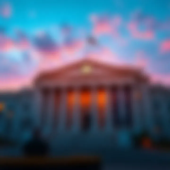 A graphic showing the SEC building with a clock, indicating a delay on the decision regarding Bitwise's Ethereum ETF staking.