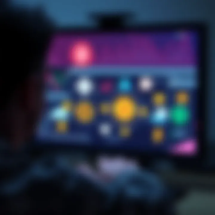 Person looking at different cryptocurrency wallets and storage solutions on a computer screen
