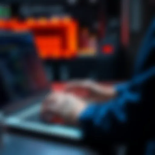 A person using a password manager on a laptop to store Bitcoin hardware wallet pass phrase securely.