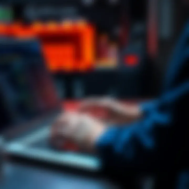 A person using a password manager on a laptop to store Bitcoin hardware wallet pass phrase securely.