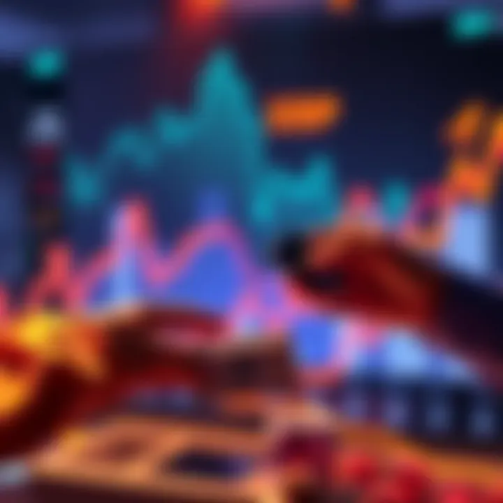 A person exchanging Hbar for XRP with a graph showing rising adoption trends in the background