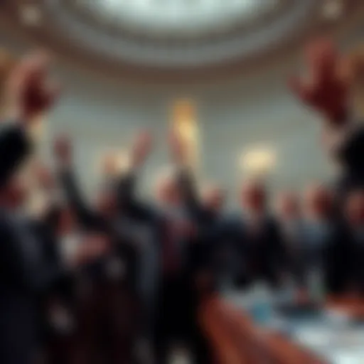 U.S. Senate members celebrating the passage of the GENIUS Act for stablecoin regulation