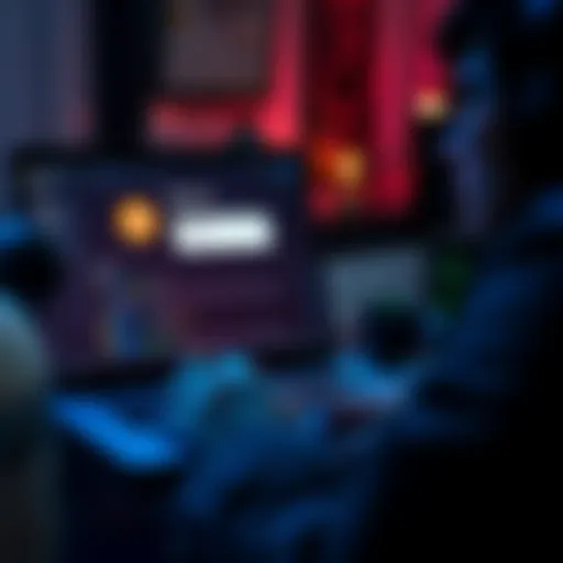 A person using a laptop to send Bitcoin from their Electrum wallet to another address with a clear interface on the screen