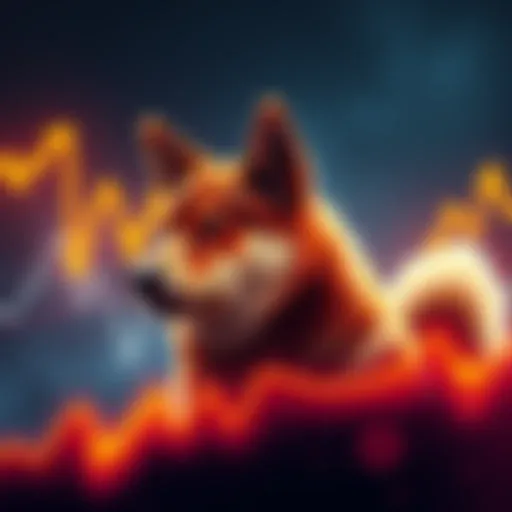 A rising price chart with a golden cross pattern indicating a potential surge in Shiba Inu value
