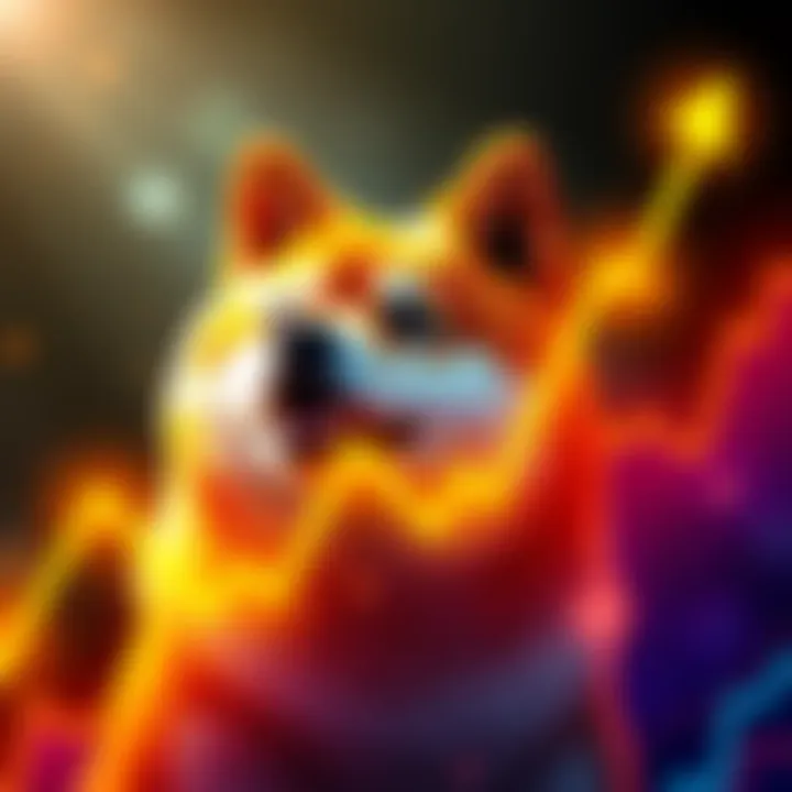 A graphic showing a bullish trend for Shiba Inu (SHIB) with a golden cross pattern indicating potential price rise