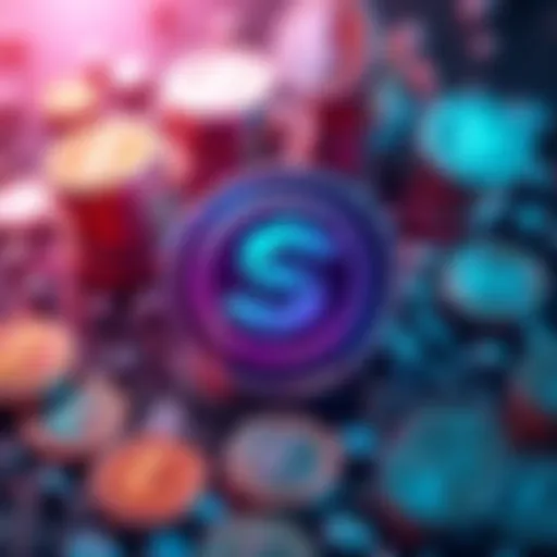 Shibacoin logo surrounded by Litecoin and transaction icons