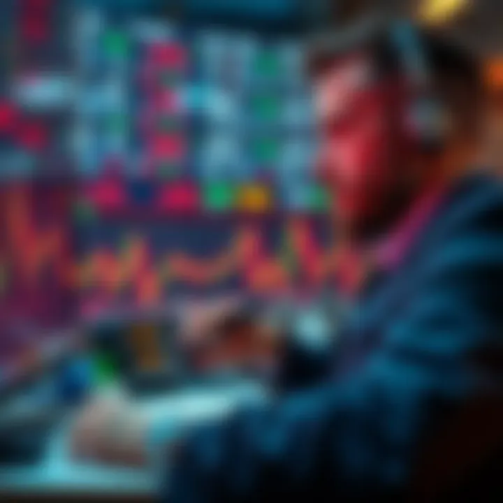 A trader analyzing stock charts with a focus on short selling strategies