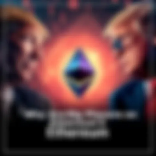 Major players like Coinbase and Trump looking concerned while Ethereum logo is present