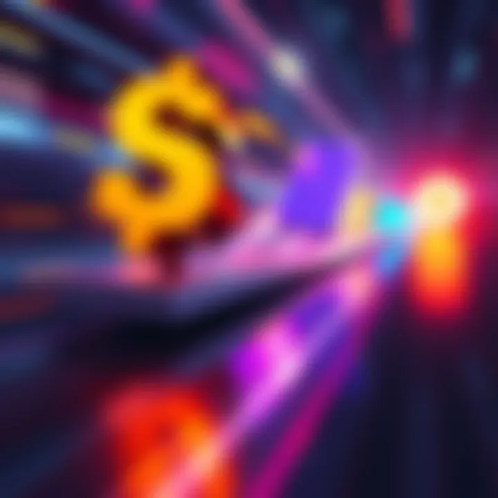 A graphic showing $SOL symbol racing ahead of other cryptocurrency symbols, representing its rapid growth in the market.