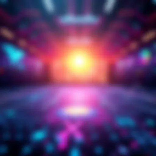 A graphic showing network upgrades and NFT advancements for Solana, with a vibrant background showcasing blockchain technology