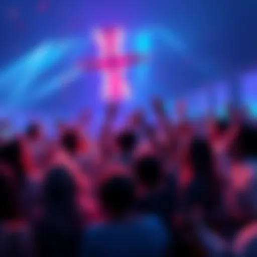 A vibrant scene of people celebrating the arrival of the Solana Seeker in the UK, sharing tips and excitement.