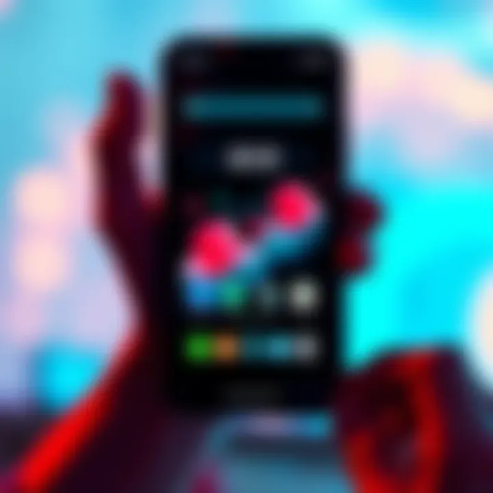A person holding the Solana Seeker phone, showing its digital wallet feature with vibrant graphics of the Solana ecosystem on the screen.