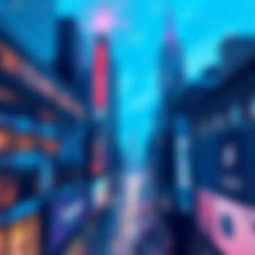 Illustration showing Solana's logo connected to Wall Street's skyline, representing the rise of stablecoins
