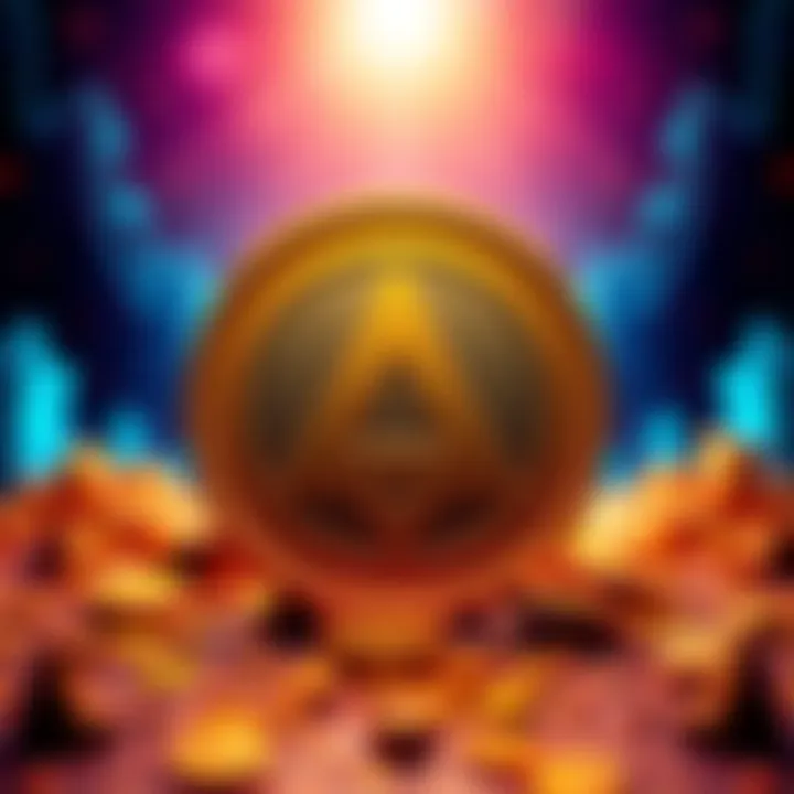 The symbol of Sons of Loyalty meme coin with a vibrant background and elements representing community and loyalty.