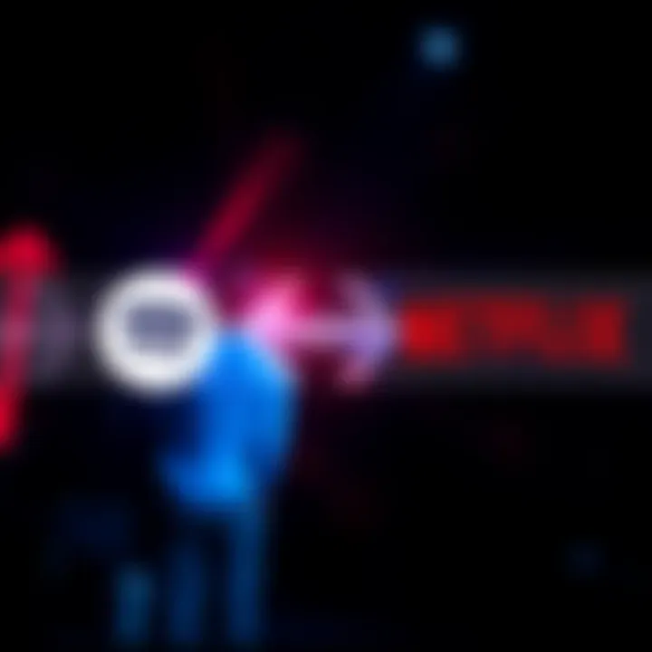 A graphic showing Spotify and Netflix logos with arrows indicating a change in their strategies.