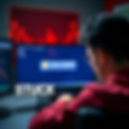 A frustrated person looking at a computer screen displaying a Monero withdrawal error message.