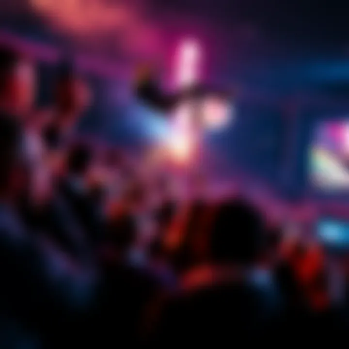 Stunning Moment in 2025 A crowd gasps as a performer executes a breathtaking stunt during a live event, capturing the surprise on people's faces