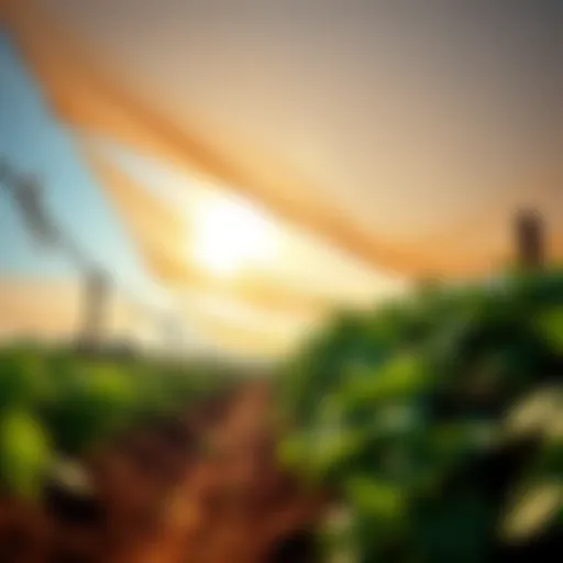 Farmers use shade cloth to protect crops from high summer temperatures in Canaan Avalon