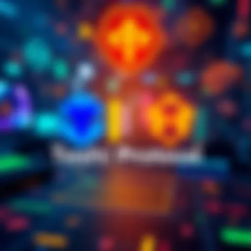 Tashi Protocol logo alongside Hedera logo with a backdrop of gaming icons and digital elements