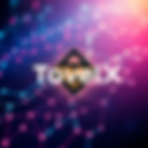 TavelX logo prominently displayed on a digital background representing the Algorand blockchain, symbolizing the platform's return and innovation.