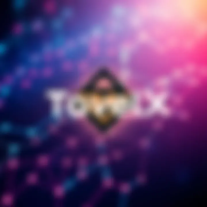 TavelX logo prominently displayed on a digital background representing the Algorand blockchain, symbolizing the platform's return and innovation.