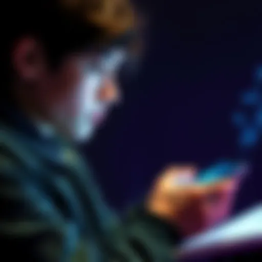 A teenager looking at a smartphone with a digital wallet on the screen, considering buying Ethereum without KYC verification.