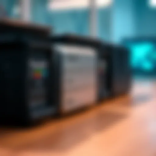 A close-up of Tinyseed metal backup devices showcasing their design and durability, emphasizing data security for small businesses.