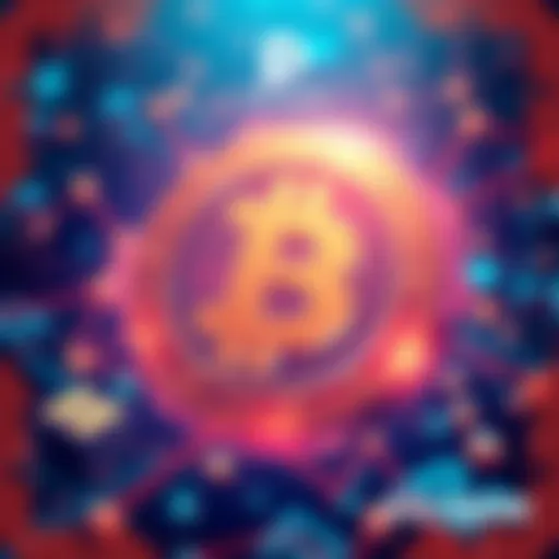 Illustration showing a digital token symbol linked to Special Drawing Rights with a background of blockchain elements and the Polygon logo.