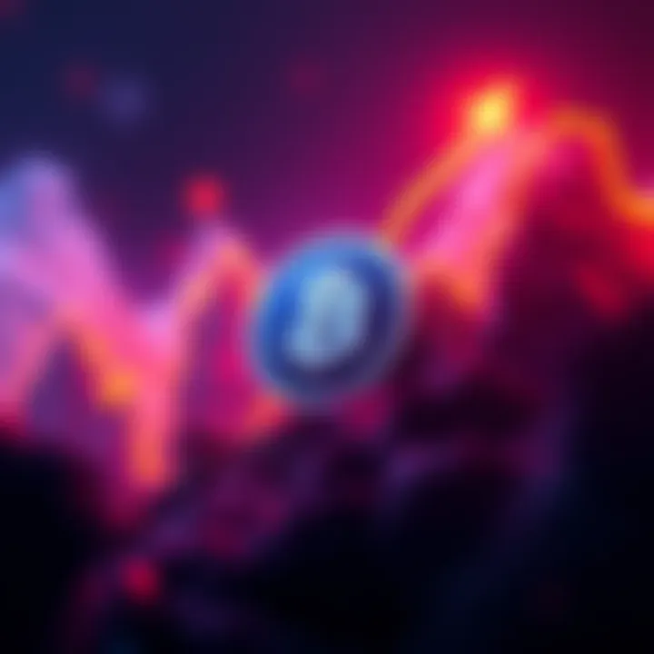 A graphic showing a token symbol with a rising graph in the background, indicating potential growth to $5 by 2026.
