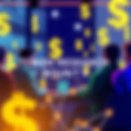 A group of people sharing insights about cryptocurrency in a discussion setting, with USDT symbols in the background.