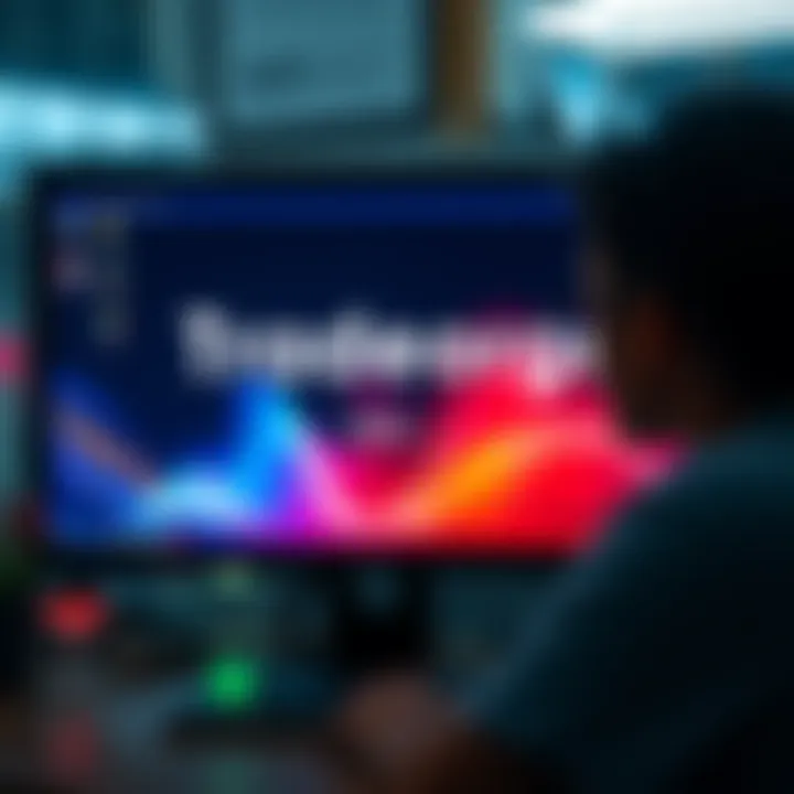 A computer screen displaying a message that Tradeorge is currently offline, with a worried person looking at it.