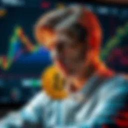 Crypto trader Michaël van de Poppe discusses Bitcoin's potential rise to $250,000 with charts and graphs in the background