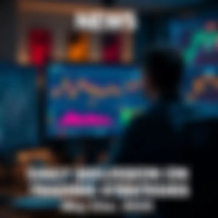 A person engaging in a trading discussion on a computer with charts and graphs visible